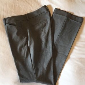 Gray Woven Print Express Editor Bootcut Pants
